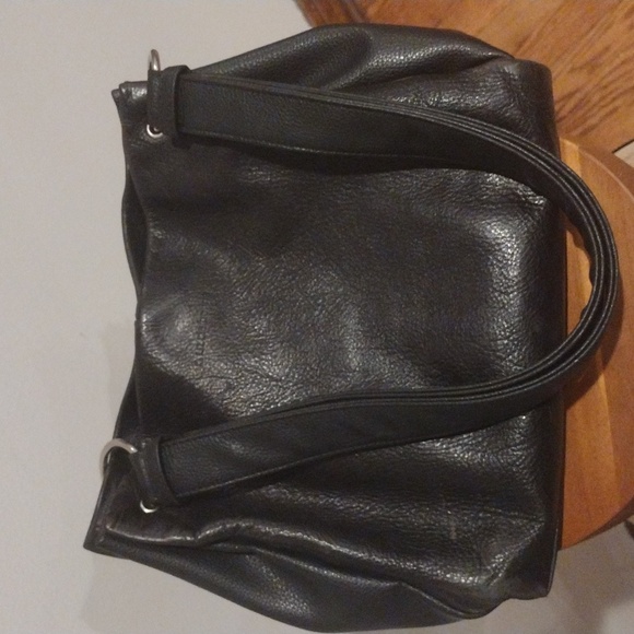 Liz Claiborne Handbags - Vintage Black Leather Bag Handbag Purse- Leather Co. by LIZ CLAIBORNE